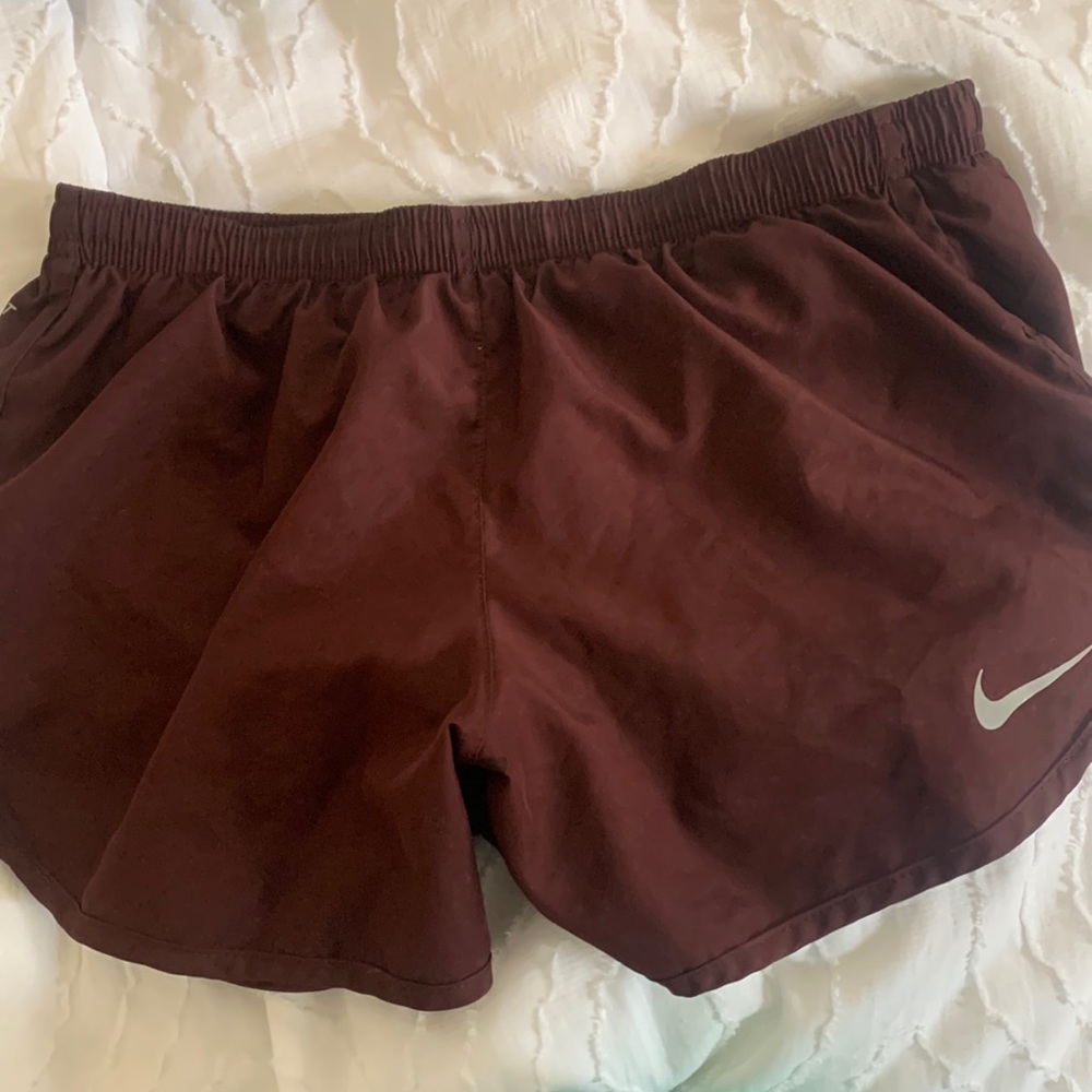 Dark burgundy Nike shorts